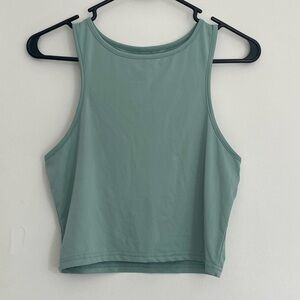 Lightweight Green Cropped Tank Top